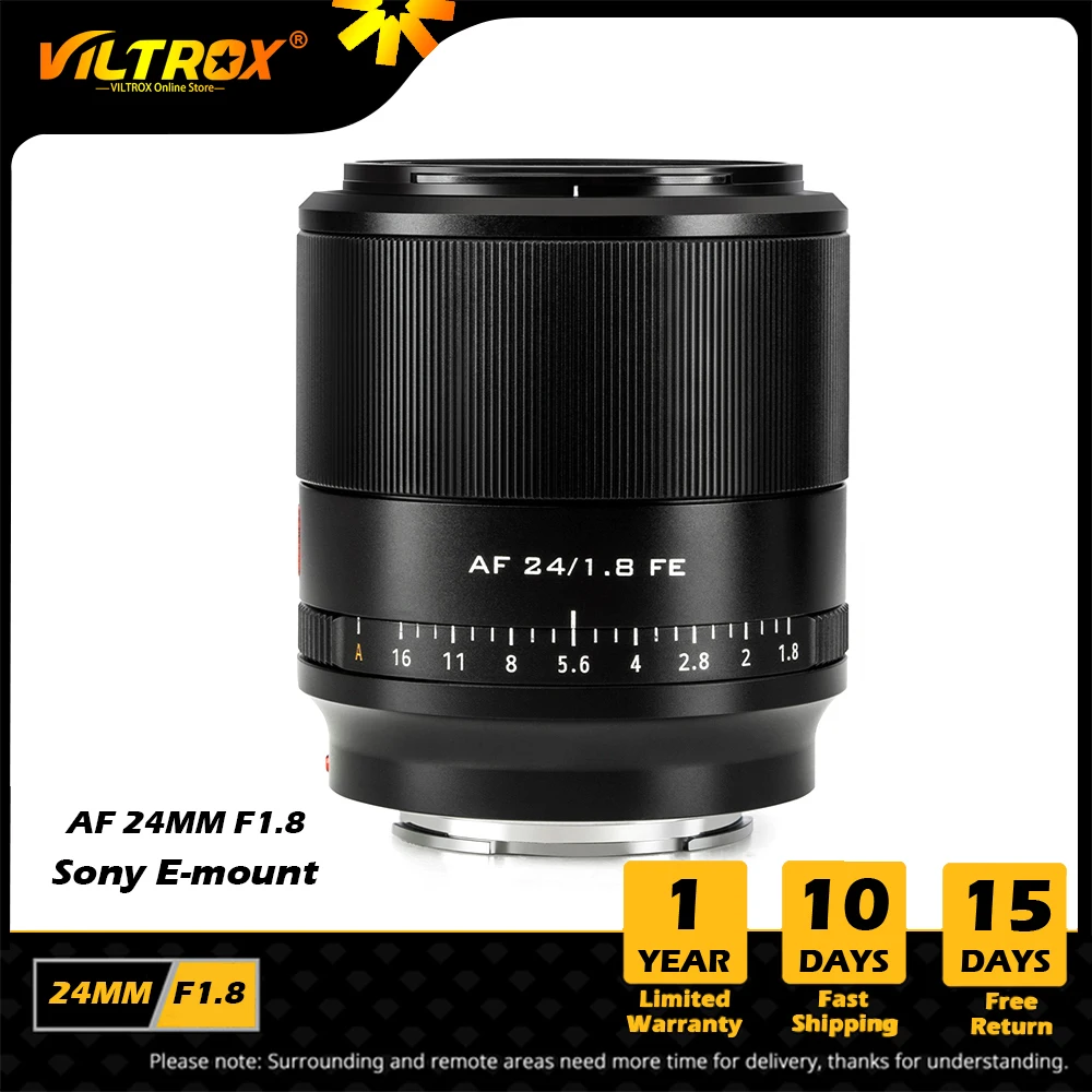 

Viltrox 24mm F1.8 FE Auto Focus Lens for Sony E Mount Full-Frame Cameras Lens A6500 A6300 A6000 a7 A7RIV A7RIII A7RII A7III A7II