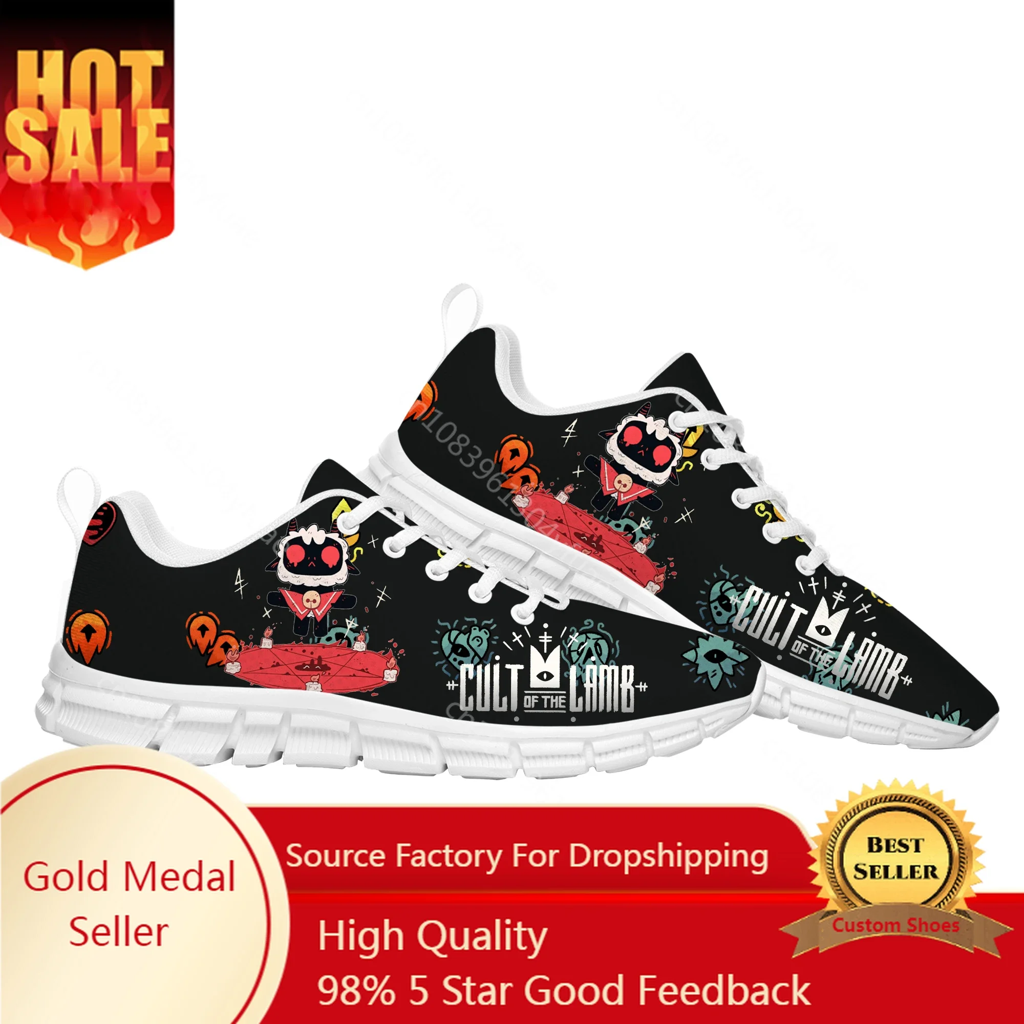 

C-Cult Of The Sports Custom Shoes High Quality Hot Cartoon Game Men Women Teenager L-Lamb Sneaker Tailor Made Couple Built Shoes