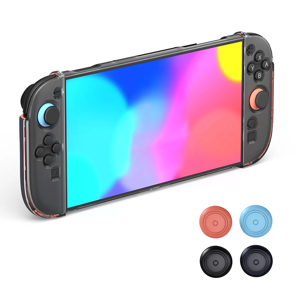 Split PC Protective Shell with Joystick Cap Handle Grip Cover Wear Resist TPU Protect Sleeve for Nintendo for Switch 2 Host Case