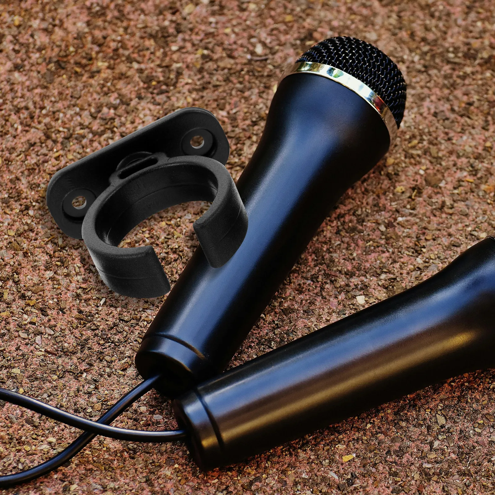 

Набор из 6 пластиковых настольных держателей для микрофона с зажимом для записи, трансляций, видеоконференций, нескользящие