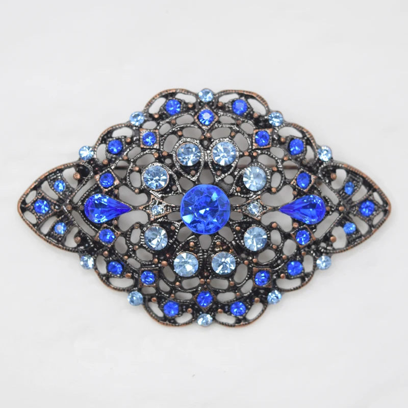 12 قطعة/الوحدة بالجملة فريدة من نوعها الإبداعية حجر الراين زهرة دبوس دبابيس حفل زفاف حفلة موسيقية مجوهرات هدية C101711 #2