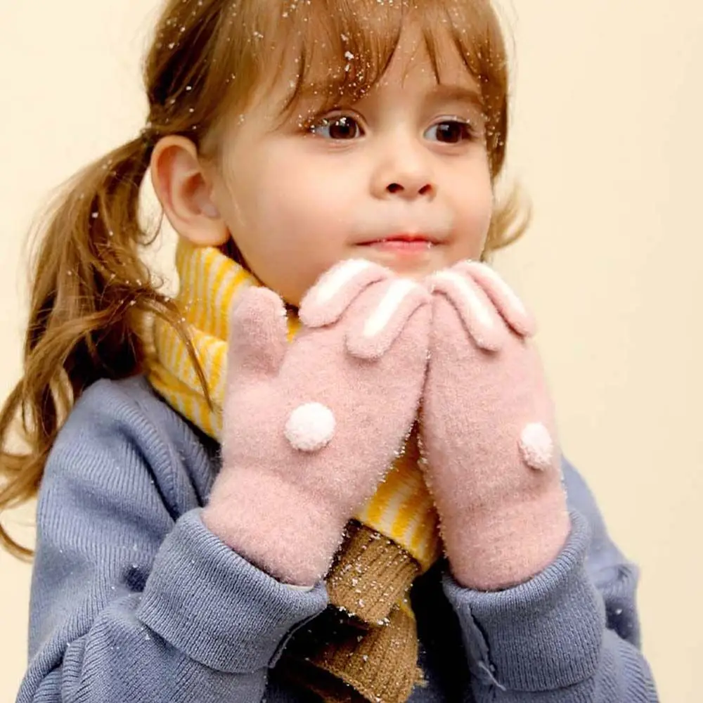 

Детские перчатки для малышей 2-6 лет, толстые плюшевые висячие перчатки на шею, детские перчатки, варежки с длинными пальцами, детские перчатки