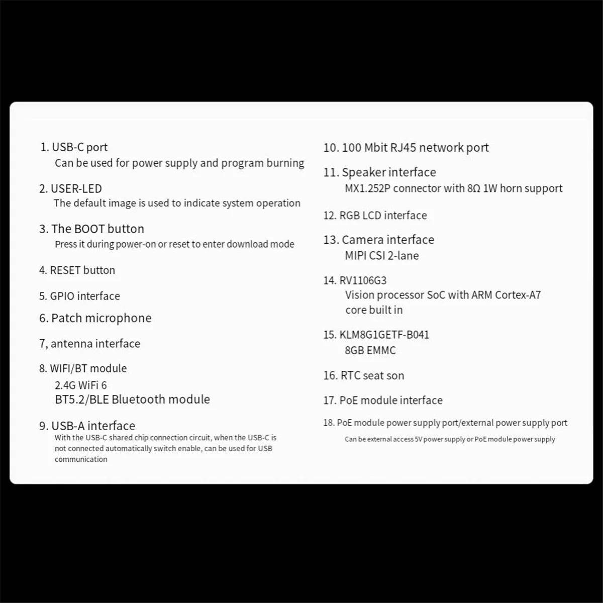 AT87-Para Luckfox Pico Ultra WiFi Placa de Desenvolvimento + Módulo POE RV1106 RISC-V Linux WiFi6 + BT5.2 8G EMMC Suporta PoE Ethernet