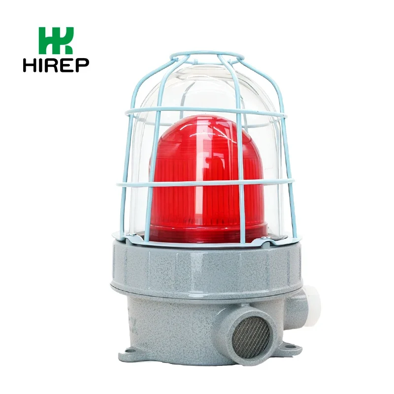 

Взрывозащищенная уличная сигнальная лампа-сирена HIREP 2026 IP65 для промышленной охранной сигнализации