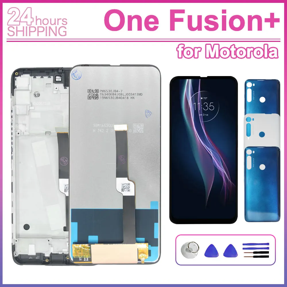 Pantalla LCD Probada para Motorola Moto One Fusion Plus, Pantalla Táctil Digitalizadora para Moto One Fusion Plus XT2067 XT2073