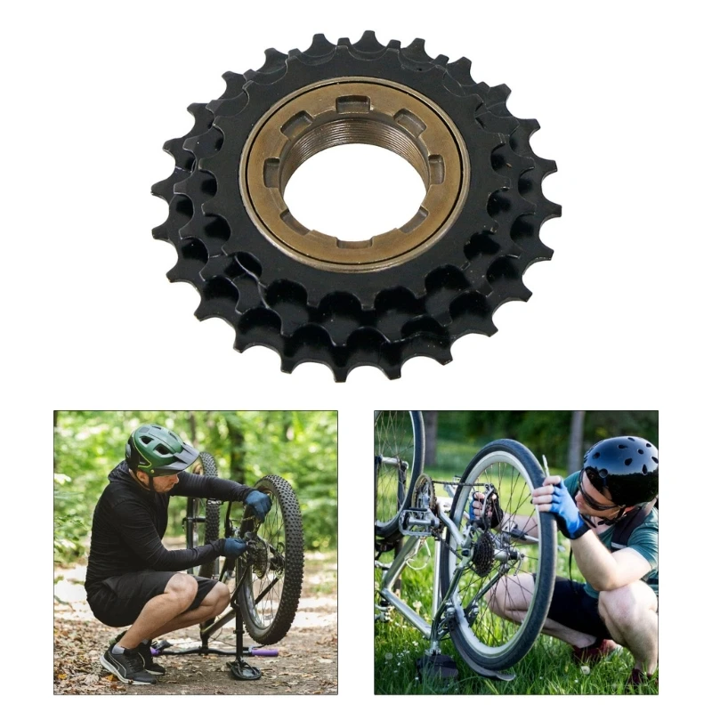 

3 Speed Freewheels, 18-21-24T Bicycles Steel Freewheels Mountain Bikes Freewheels 3 Speed Cassettes Sprocket for Cycling