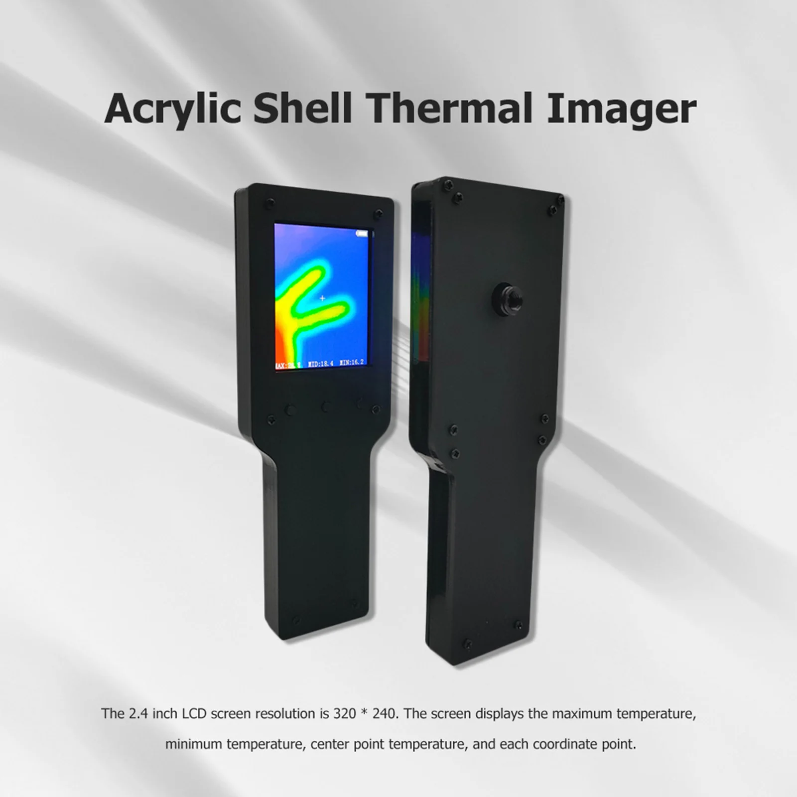 Infrared Thermal Imaging Camera with 2.4in Color Display Screen Digital Thermal Imager High Resolution 32 X 24 for Human Body