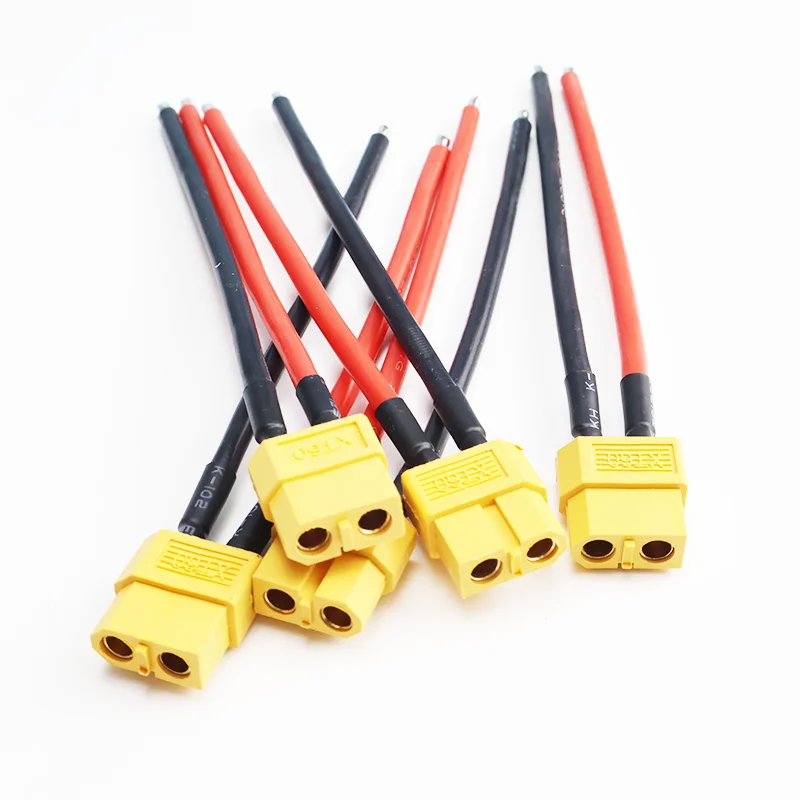 جديد 5 قطعة XT60 أنثى/ذكر التوصيل البطارية موصل موازي مع سلك مرن سيليكون 14AWG 100 مللي متر لمحرك بطارية ليبو RC