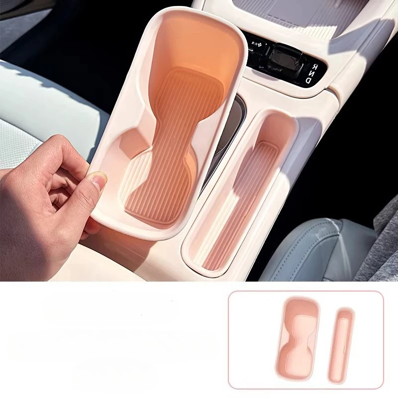 Für Geely EX2 / Proton EMA S 5 2026 Silikon-Getränkehalter Aufbewahrungsbox Mittelkonsolen-Organizer Einlegefach Rutschfester Becherhalter – Detail 3