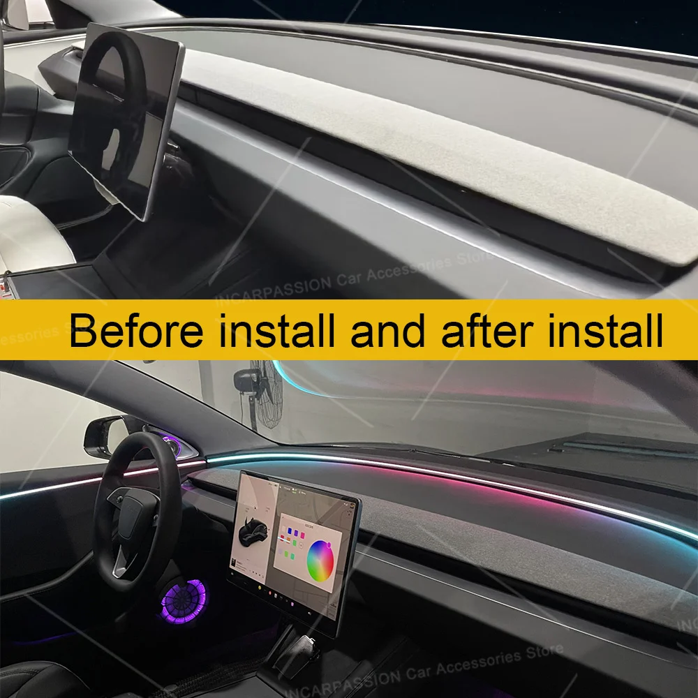 Dynamic Ambient Light for Tesla Model Y Juniper Model 3 Highland RHD LHD  Tesla Juniper  Highland Enhanced Ambient Light