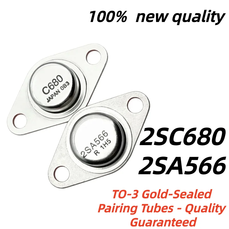 1-5-10piezas/lote 100% Nuevo Quality 2SA566 2SC680 TO-3 Gold-Sealed Pairing Tubes - Quality Guaranteed