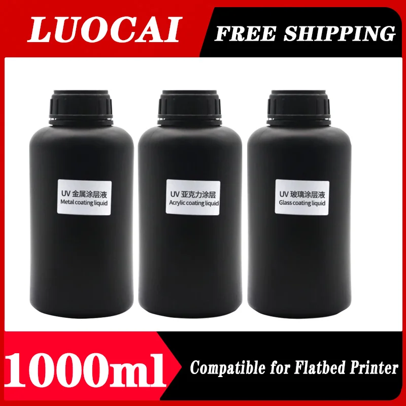 tinta revestimento liquido pre tratamento solucao para impressora plana metal acrilico vidro madeira ceramica 1000ml uv 01