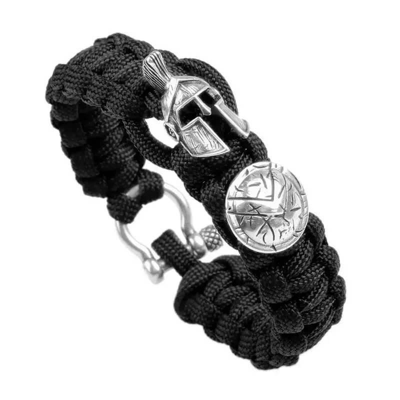 Pulsera de Supervivencia Estilo Militar con Hebilla Tipo O, Cuerda de Paracaídas Táctica 550, Trenzada, para Campismo, Senderismo, Emergencias, para Hombre