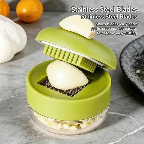 Convenient Garlic Slicer with Manual Operation Made from Durable ABS and Stainless Steel
