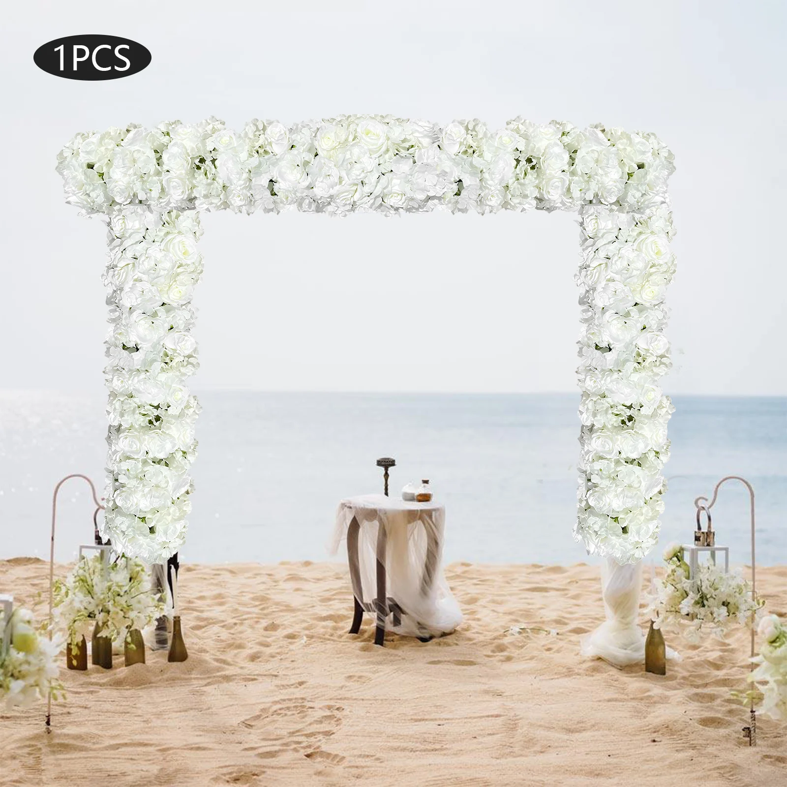 

Белый 1 м/39,37 дюйма искусственный цветок искусственный шелковый ряд цветов искусственный цветок арка декор для домашней вечеринки свадьба