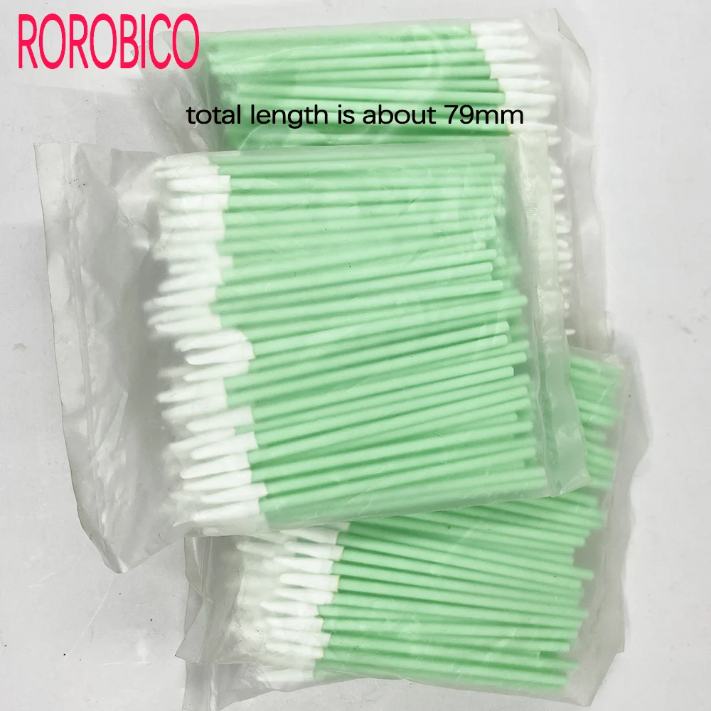 200 Cleaning Swab Printer Cotton Foam Swab Toner Cleaner DTF Clean Printhead Cleaning Cloth Sticks for Printhead Lens Laser Head