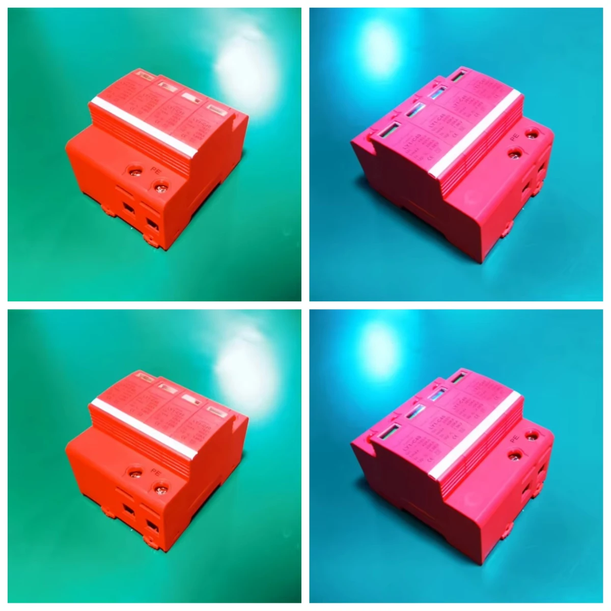 120V/208V ac 8kA 20kA 40kA 3P T1+T2 type spd surge protector lightning protection industrial use PBT material 3 phase wye
