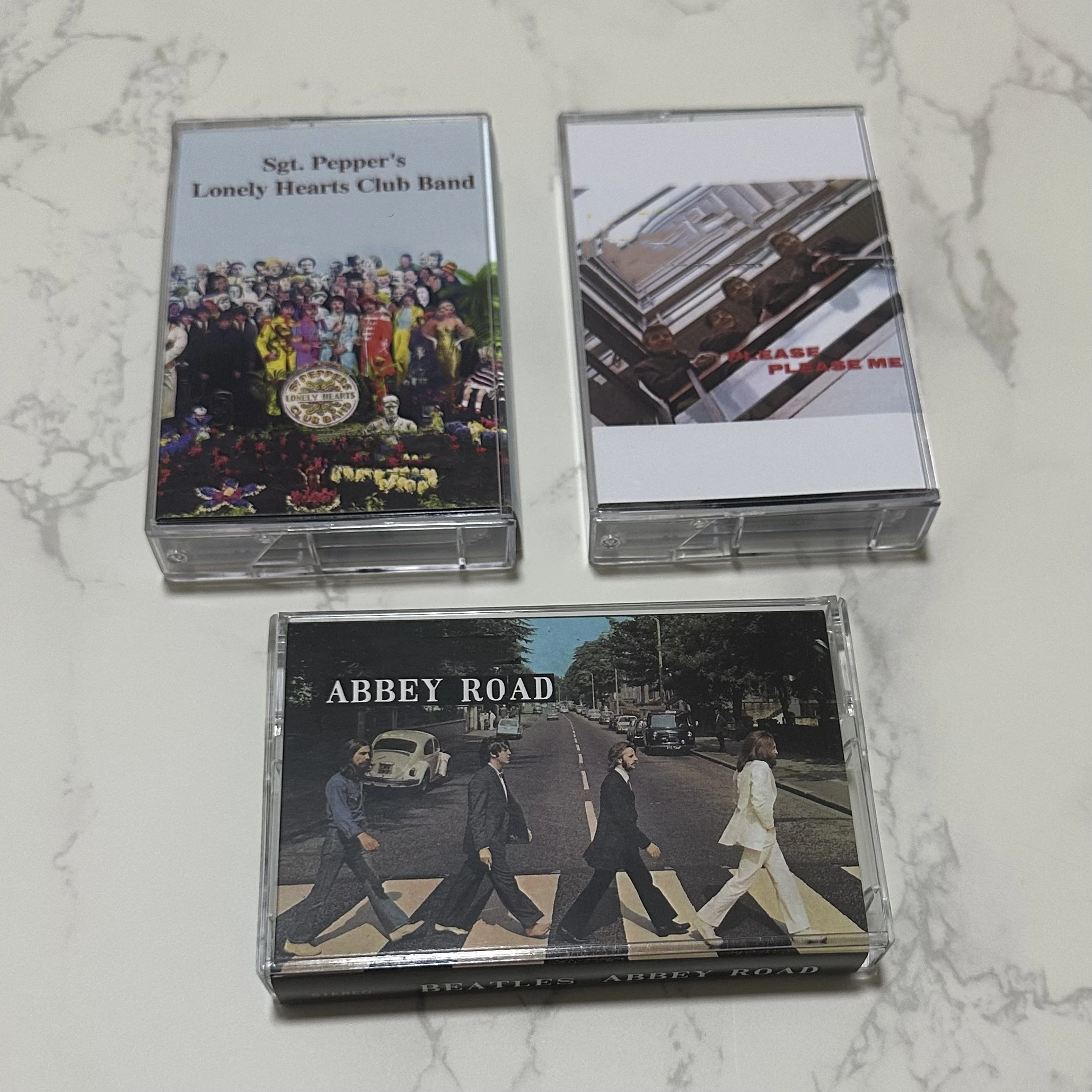 Caja de Regalo con 3 Cintas de Música de Rock, John Lennon, George Harrison, Álbum Abbey Road, Please Please Me, Cintas de Cassette para Cosplay, Walkman, Bandas Sonoras