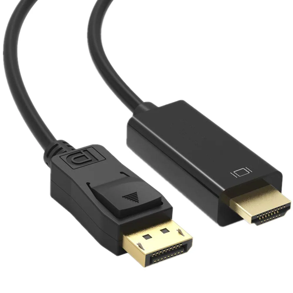 Hoqo displayport para hdtv cabo de exibição hd para dp conversor de cabo versão 1.4 suporta 3d 4k 1080p