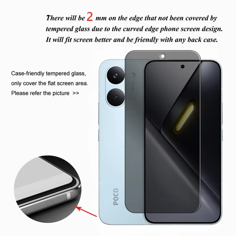 2-5Pcs Matte Tempered Glass For Xiaomi POCO X8 Pro Max X7 X6 X5 X4 X3 Pro Max M7 M6 M5 M4 M3 F7 F6 F5 F4 F3 Matte Phone Glass view 2