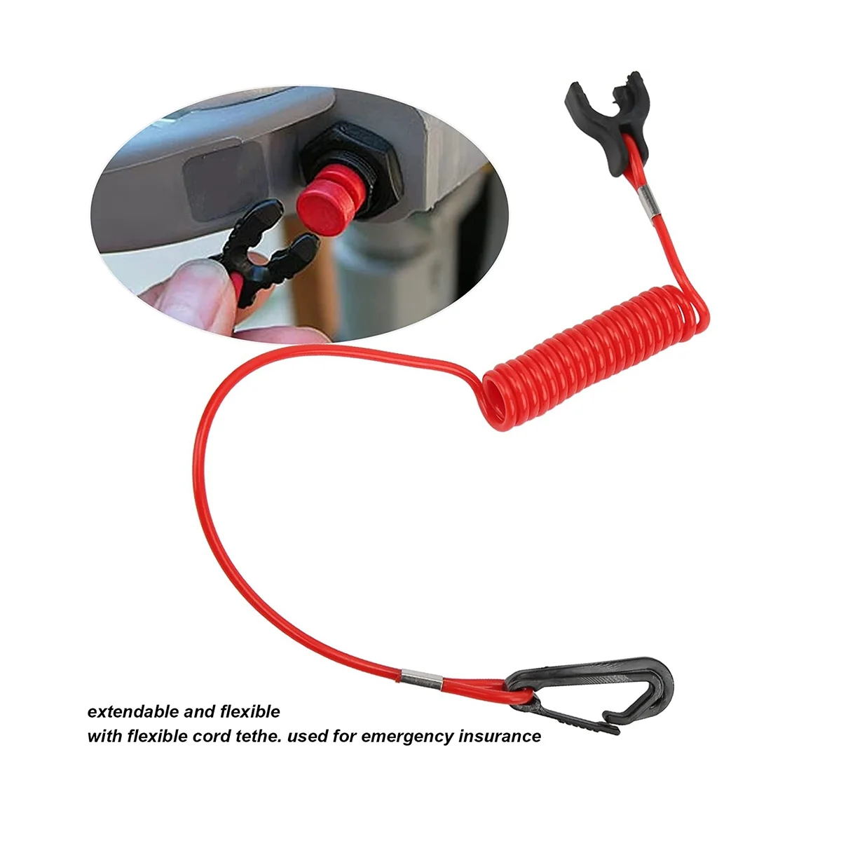 Boat Engine Emergency Stop Switch 176288 Safety Kill Switch for BRP Evinrude Johnson Outboard Engines