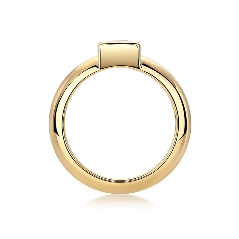 ZFSILVER Fashion Classic High Quality 925 Silver Moissanite Design Luxury Square Ring For Women Accessories Jewelry Gifts R14697