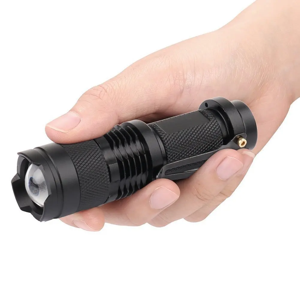 2/4Pcs Portable Flashlight Waterproof Mini Focus Adjustable 3 Modes Convenient Waterproof Light Ultra Bright for Camping Hiking