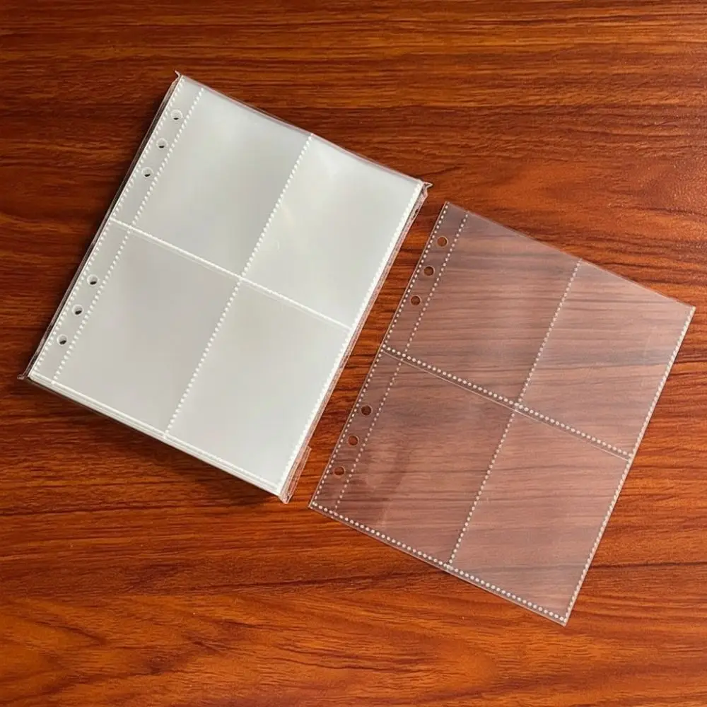 Inner Page Card Binder A5 Photocard Binder Sheets Transparent PP Acid Free Photo Album Refill Pages Photo Album Sleeves
