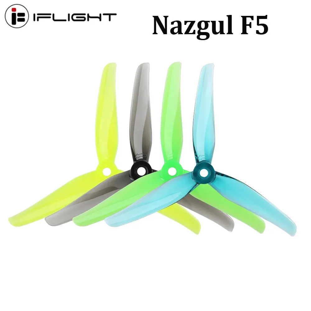 2 Paar IFlight Nazgul F5/5140 5 Zoll 3-Blatt / Dreiflügeliger Propeller mit 5mm Befestigungslöchern für FPV Racing Freestyle 5-Zoll-Drohnen