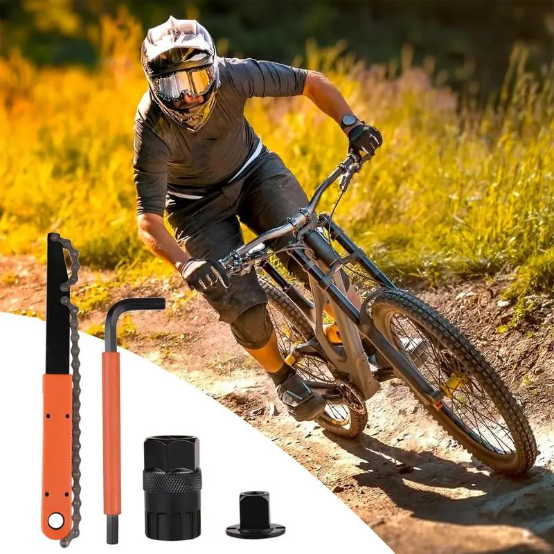 Bicycles Cassette Removal Tool High-Strength Bikes Pedal Wrench Bikes Pedal Removal Tool Sturdy Freewheel Remover Wrench view 2