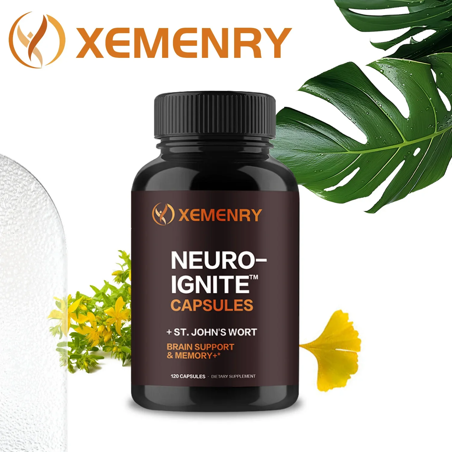 Suplemen Otak - Meningkatkan Daya Ingat, Fokus & Kejernihan, Mendukung Fungsi Kognitif, untuk Suplemen Kesehatan Otak