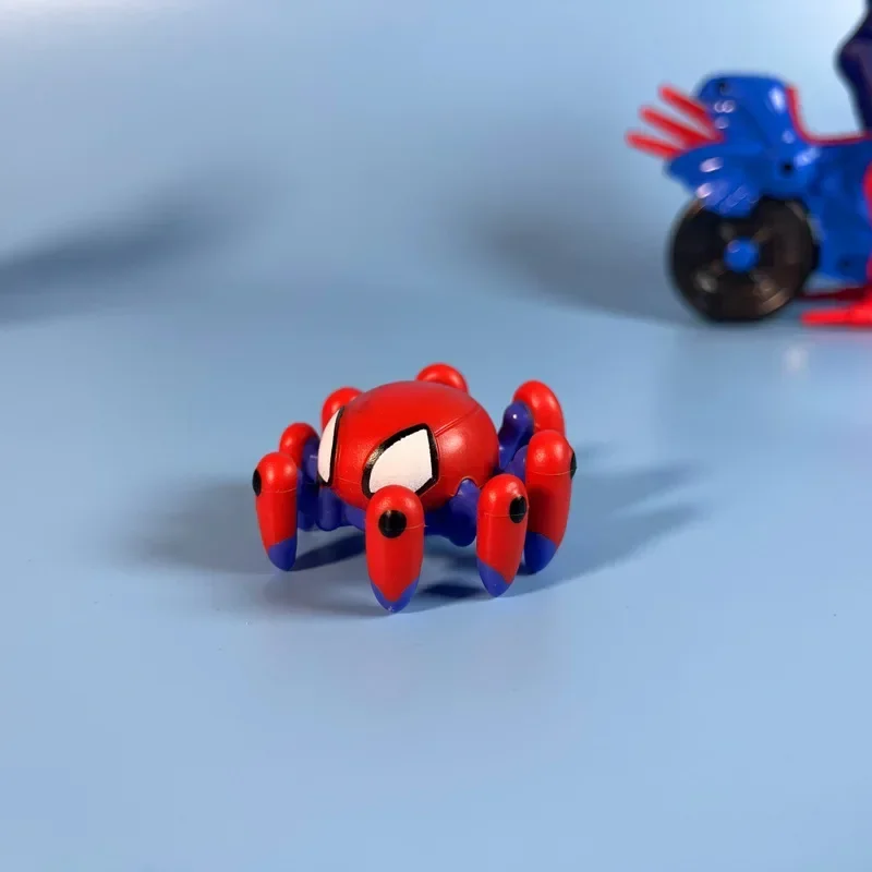 Miniso Marvel Spiderman anime figuras periféricas de dibujos animados, modelo de motocicleta, adornos, juguetes creativos para niños, regalos de vacaciones