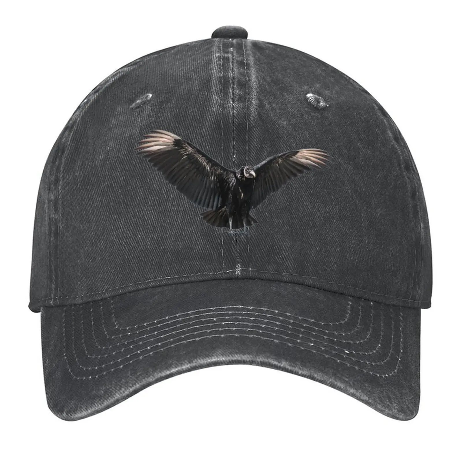 

American Black Vulture Baseball Cap fun hats fishing caps man Sunscreen Fashion Beach Female Men's