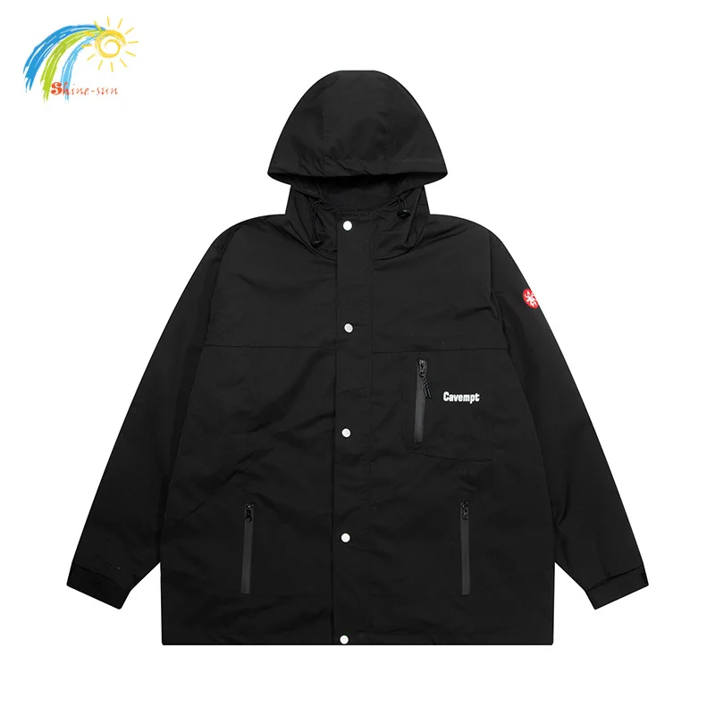 Orange Black Functional Multi Zipper Pockets Cav Empt C.E Charge Jacket Men Women Mountain Style Outdoor Windproof CAVEMPT Coat