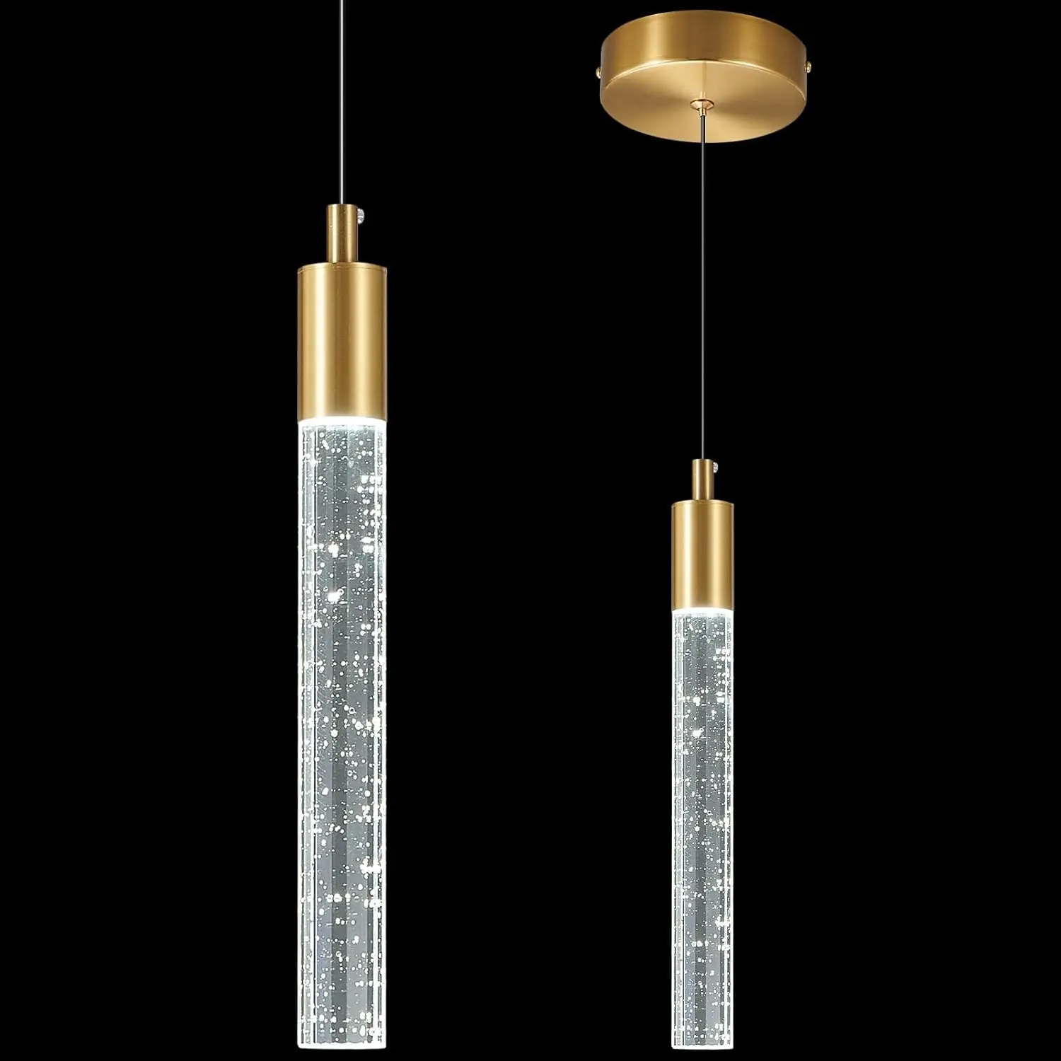 

Modern Kitchen Island Pendant Light Dimmable LED Gold Brass Finish Mini Pendant Lighting Bedroom Bedside Table Pendant Lights