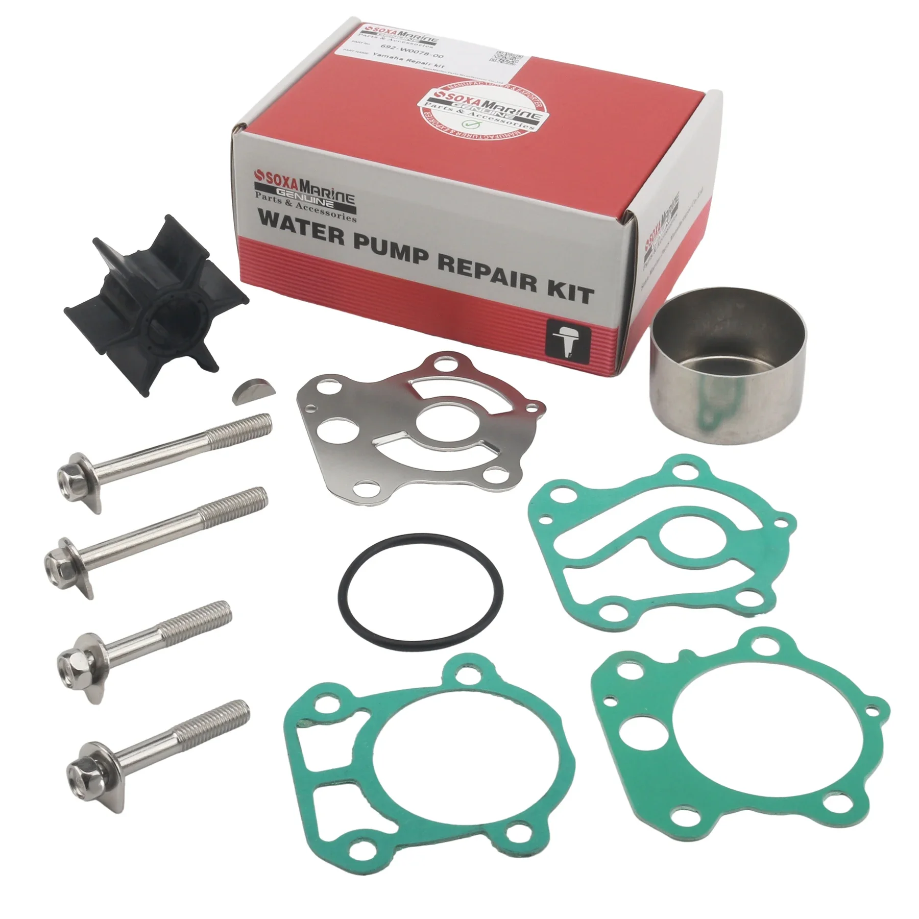 

692-W0078-A0 Water Pump Repair Service Kit for Yamaha 2 Str 60 70 75 85 90 HP Outboard Boat Motor 692-W0078-00