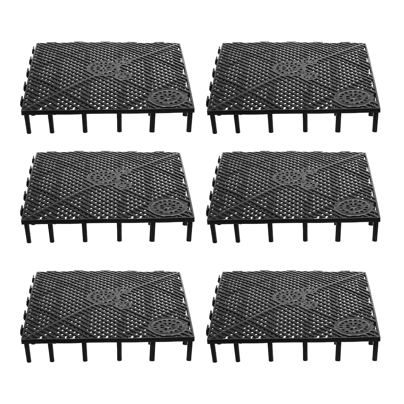 

6pcs Bottom Filter Plate For Aquarium Plastic Tank Divider Splicing Design Smooth Edge Gravel Filter Board Fish Tank Supply Pet