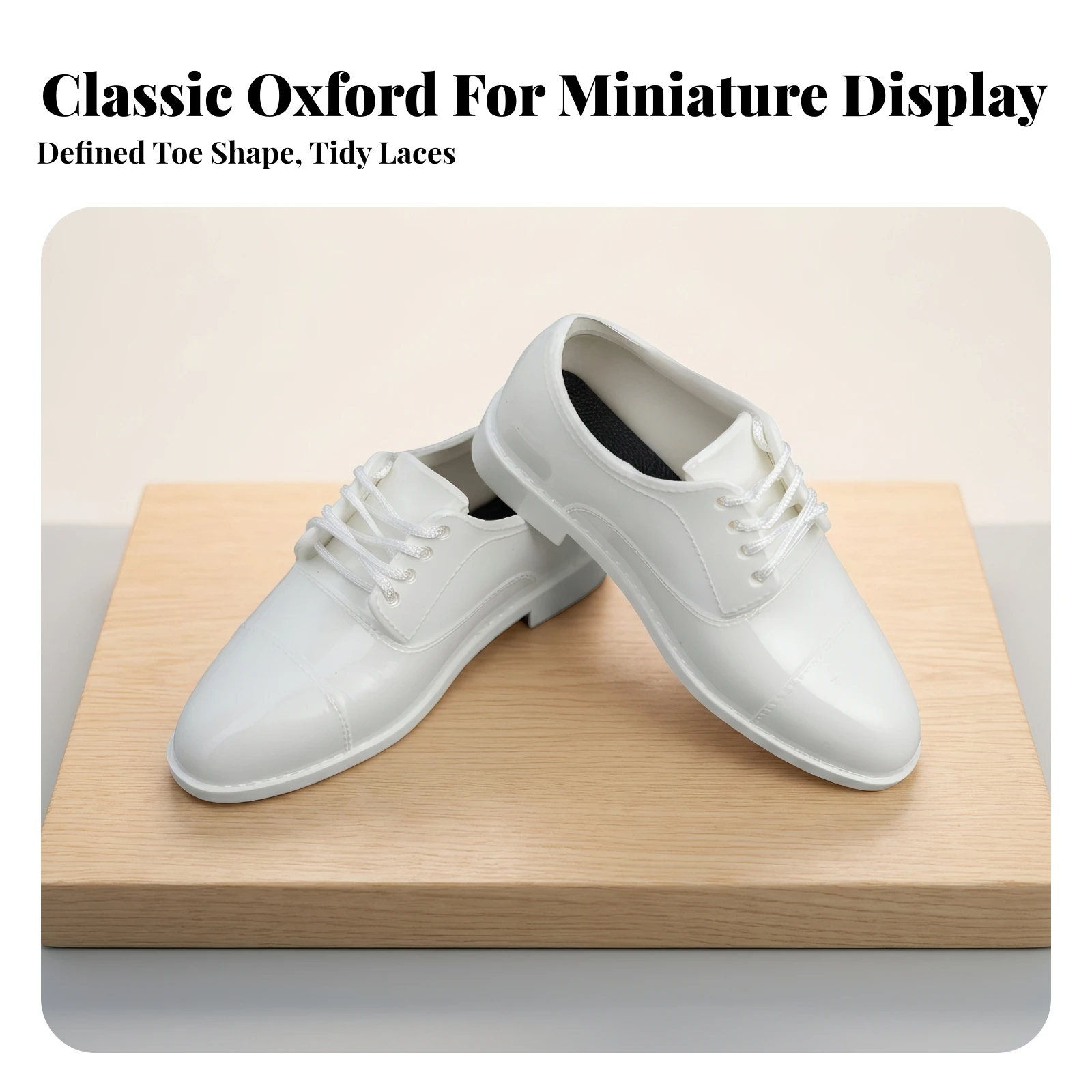 Lace-up Oxford Shoes PVC Oxford Shoes Doll Footwear Classic Refined for BJD Owners, School Uniform Outfits