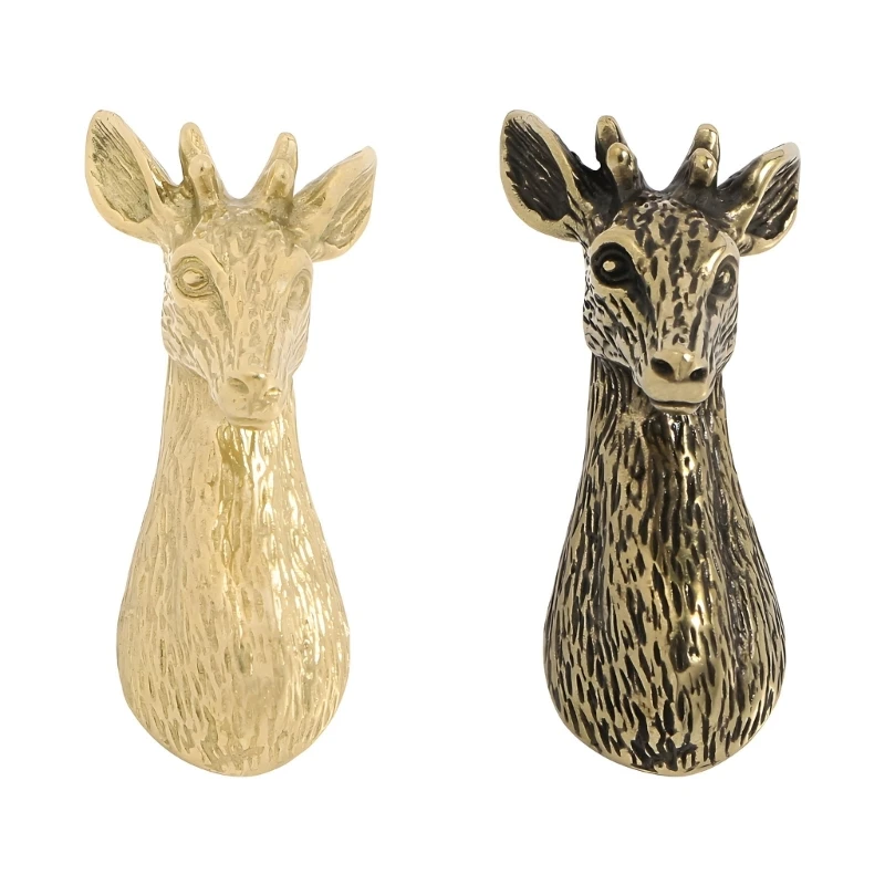 Cabinet Handle Deer Head Metal Pull for Drawer Fronts, Wardrobes, Cabinets and Furniture Front Use 448A
