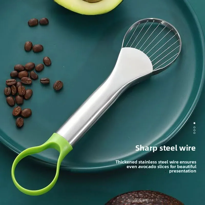 Cuchillo Multifuncional de Acero Inoxidable para Aguacate, Cortador y Separador de Frutas, Removedor de Semillas para Cortar Aguacate, Durazno y Pitahaya