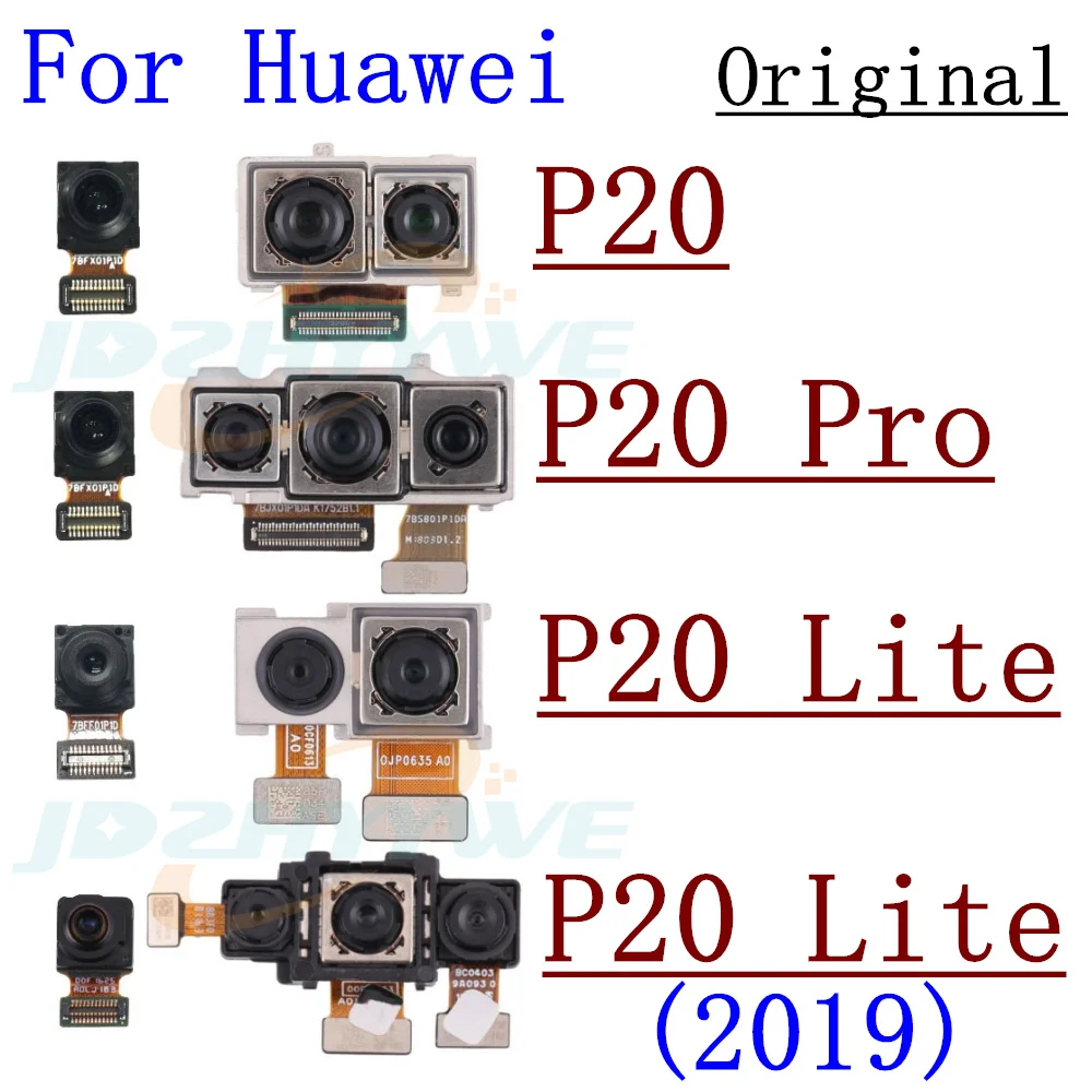 Original Front Rear Back Camera For Huawei P20 Pro Lite 2018 2019 Main Facing Camera Module Flex Replacement Spare Parts