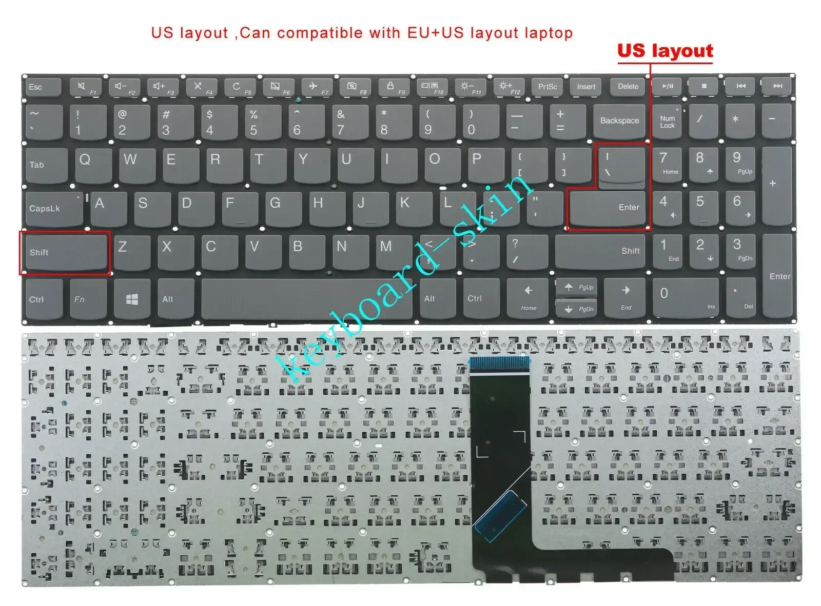 New US Keyboard No-Backlit for Lenovo Yoga C940-15 C940-15IRH C740-15IML C740-15 S740-15 S740-15IRH laptop