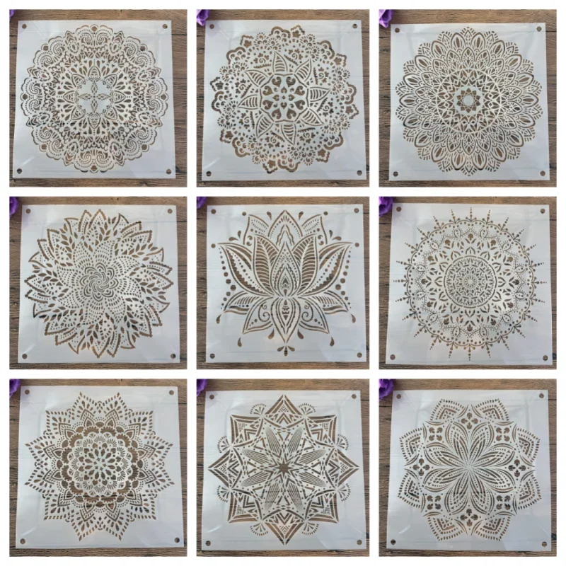 

30 * 30cm size diy craft mandala mold for painting stencils stamped photo album embossed paper card on wood, fabric, wall