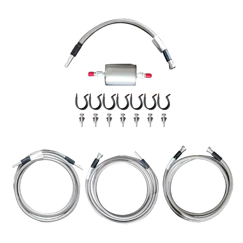 Accessori per auto di alta qualità Kit tubo flessibile carburante intrecciato Kit di fissaggio rapido per Silverado Sierra V8 Gas Flex Ext Cab 1999-03