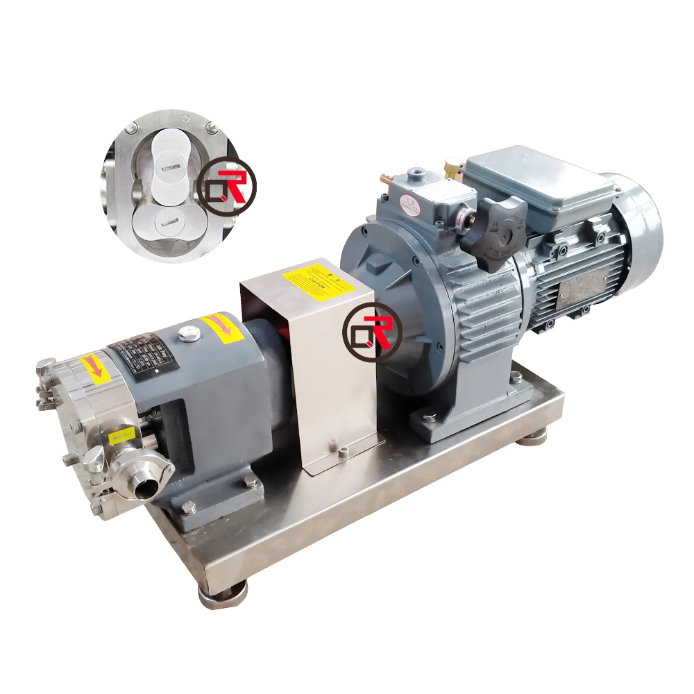 High Viscosity Medium Food Grade Hot Sale High Viscosity Sanitary Stainless Steel Rotary Lobe Pump For Cosmetic Cream Honey