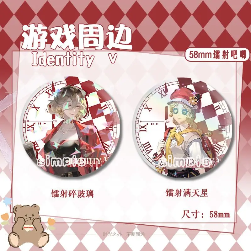 Anime Identity V Ithaqua Victor Grantz Ada Mesmer Emil Cosplay Student Backpack Button Clothes Badge Cartoon Collar Pin Brooch