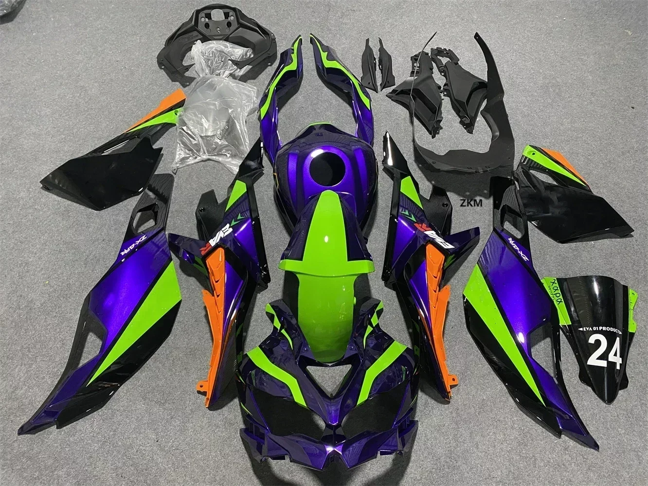 Motorcycle Fairings Kit Fit For ZX-25R ZX-4R 2019 2020 2021 2022 2023 Bodywork Set High Quality ABS Injection purple