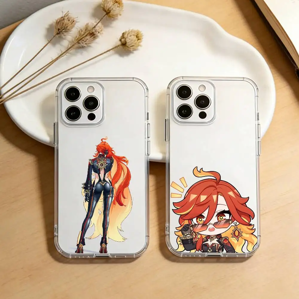 

G-Genshin M-Mavika Phone Case For iPhone 17 16 15 14 13 12 11 Mini Pro Max Plus Transparent Cover