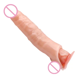 واقي ذكري ناعم من الرجاليين لتكبير القضيب ، خاتم الديك القابل لإعادة الاستخدام ، أكمام موسع الديك، 28 سم ، 88 أعلى 6 بيع غطاء القضيب الكبير - No2