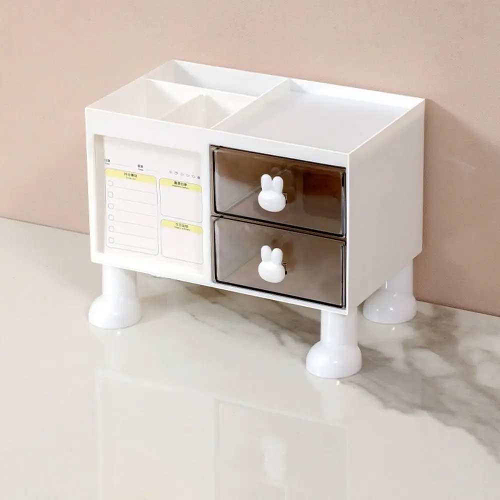 Multi Functional Rabbit Handle Pen Holder Drawer Detachable Pencil Storage Box Cute High-capacity Stationery Organizer Desk